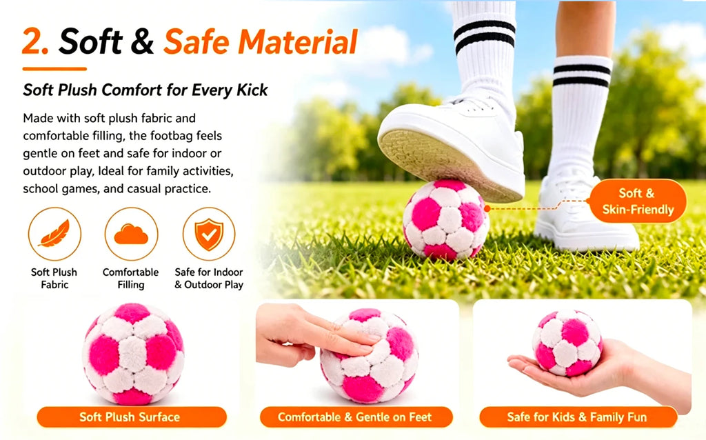 Ruziyoog 6/12/24PCS Hacky Sack Toy ball sandbag, Handmade Crochet Footbag Juggling Balls for Adults Beginners Qutdoor Party