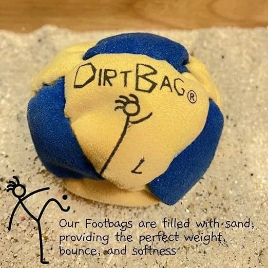 Dirtbag Classic Footbag Hacky Sack 3-Pack with Carry Pouch