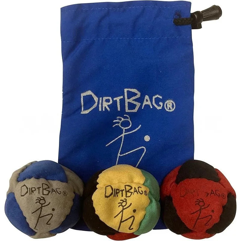 Dirtbag Classic Footbag Hacky Sack 3-Pack with Carry Pouch