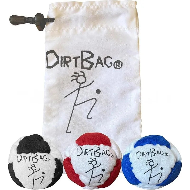 Dirtbag Classic Footbag Hacky Sack 3-Pack with Carry Pouch